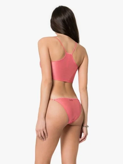 Shop Ack Oceano Amarena Tank Top Bikini In Pink