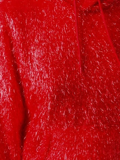 Shop Undercover Furry Hoodie In Red