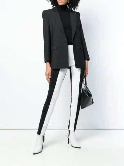 Shop Givenchy High Waist Leggings In 004 Black/white