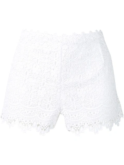 Shop Charo Ruiz Lace Shorts - White