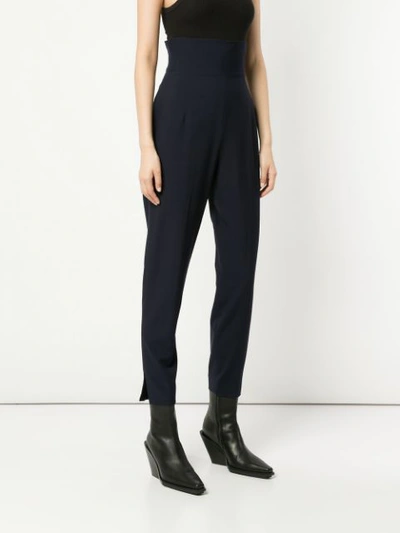 Shop Yohji Yamamoto Vintage Power Suit Trousers - Blue