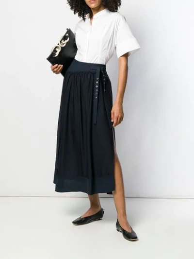 Shop 3.1 Phillip Lim Side-slit Skirt - Blue