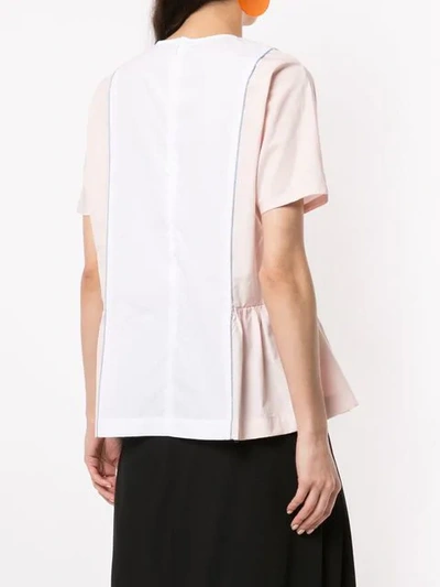 Shop Marni Peplum Side Blouse In White