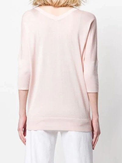 Shop Derek Lam Cropped Sleeve Sweater In Pink
