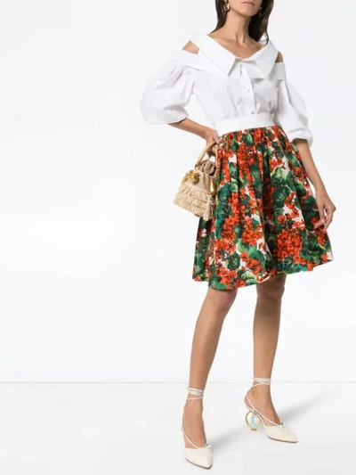 Shop Dolce & Gabbana Portofino Print Skirt In Red