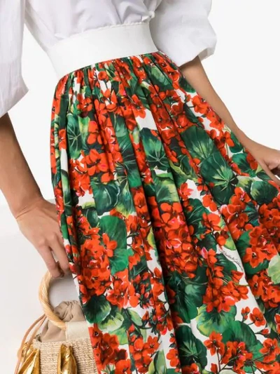 Shop Dolce & Gabbana Portofino Print Skirt In Red