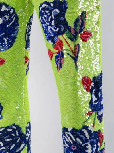 Shop Ashish Rose Sequin Trousers In Green