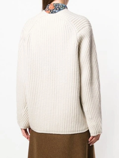 Shop Acne Studios Deborah V-neck Sweater In White
