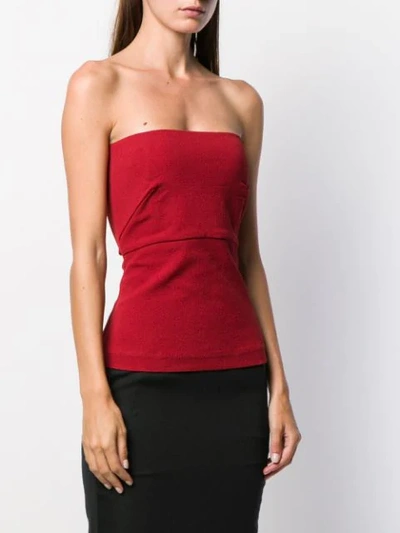Shop Rick Owens Bustier Top In Red