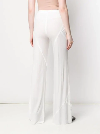 RICK OWENS LILIES HIGH WAISTED TROUSERS - 白色