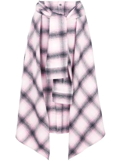 ADAPTATION 垂坠衬衫结构半身裙 - 粉色