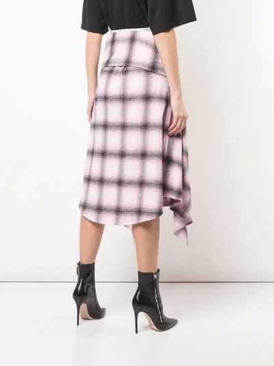 Shop Adaptation Draped Shirt Skirt In Pink