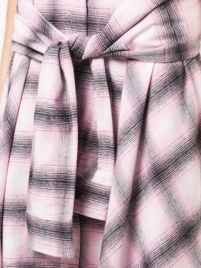 Shop Adaptation Draped Shirt Skirt In Pink