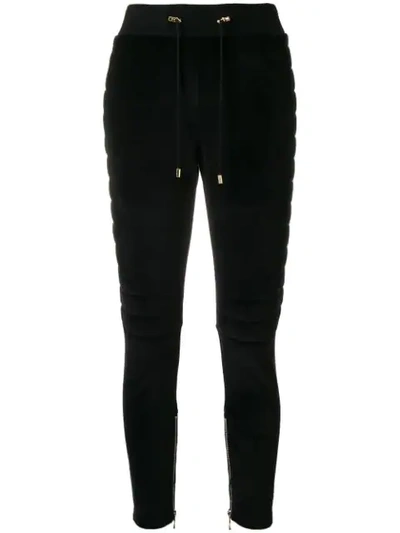 Shop Balmain Skinny Trousers - Black