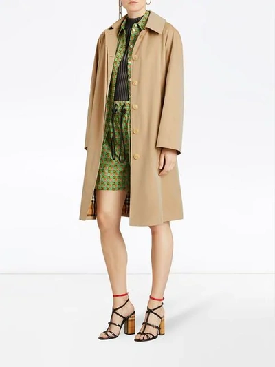 Shop Burberry Tropical Gabardine Car Coat In Brown