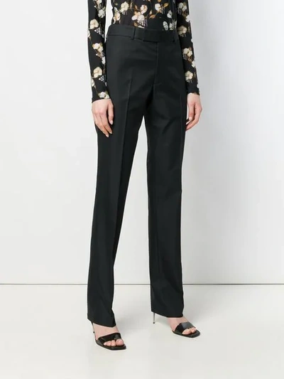 Shop Helmut Lang Straight Leg Tailored Trousers In Black