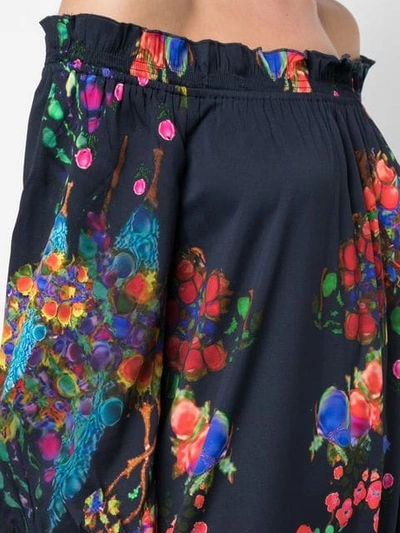 Shop Cynthia Rowley Schulterfreies 'roseland' Kleid In Multicolour