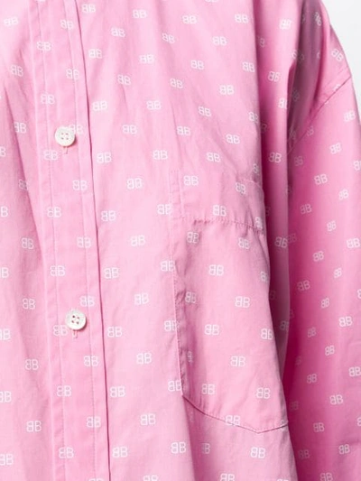 Shop Balenciaga Short Sleeve Shirt In Pink