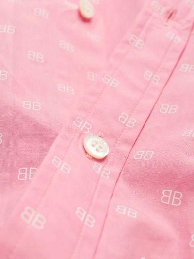 Shop Balenciaga Short Sleeve Shirt In Pink