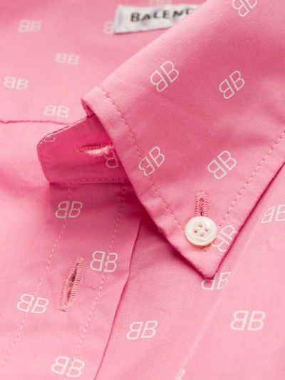 BALENCIAGA 短袖衬衫 - 粉色