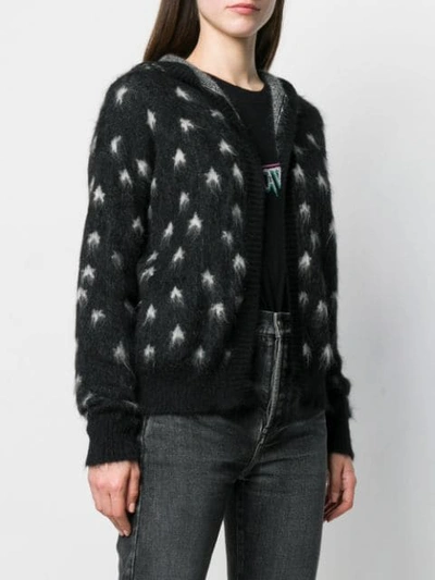 Shop Saint Laurent Baja Court Star Cardigan In Black