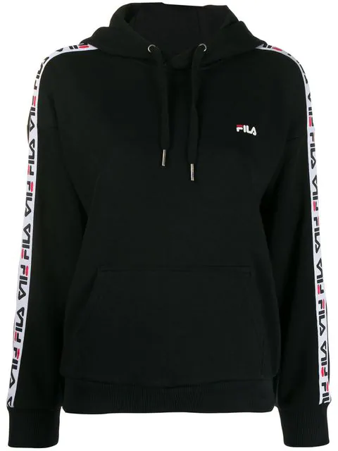 black and white fila hoodie