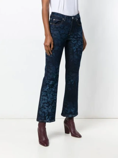 Shop Sonia Rykiel Flared Leopard Print Jeans In Blue