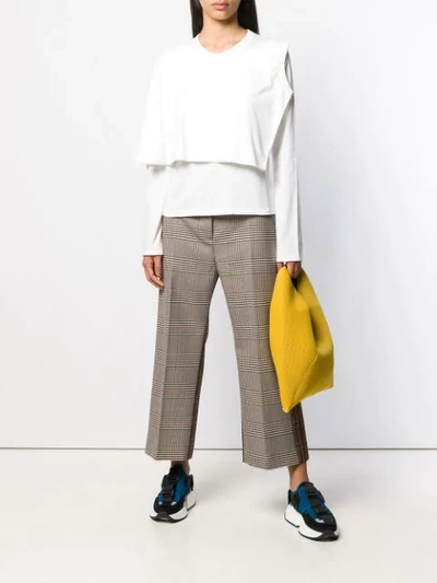 Shop Mm6 Maison Margiela Layered Jersey Top In White