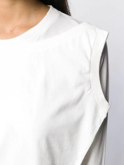 Shop Mm6 Maison Margiela Layered Jersey Top In White