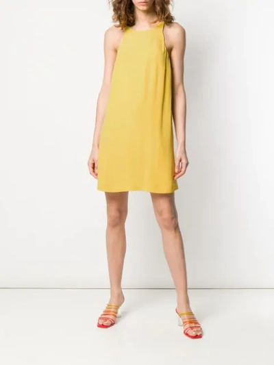 Shop Sara Battaglia Cape Dress In Yellow