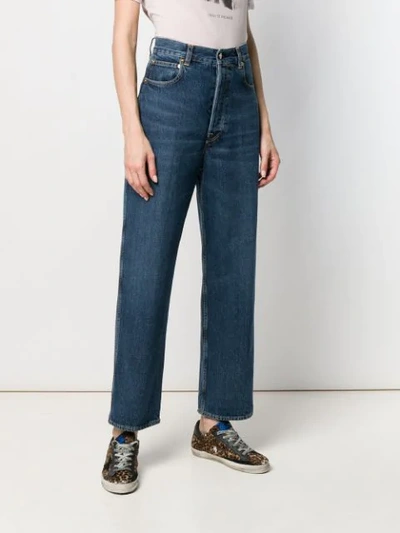 Shop Golden Goose High-waisted Wide Leg Jeans In Blue