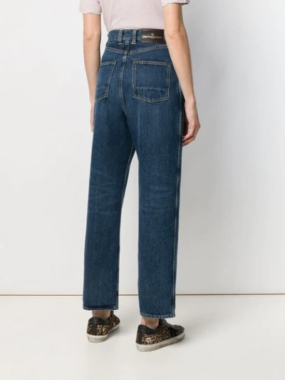 Shop Golden Goose High-waisted Wide Leg Jeans In Blue