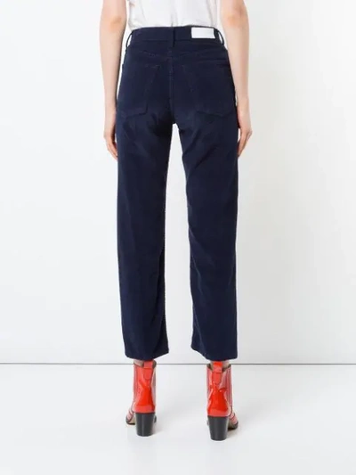 Shop Re/done Corduroy High Waisted Trousers In Blue