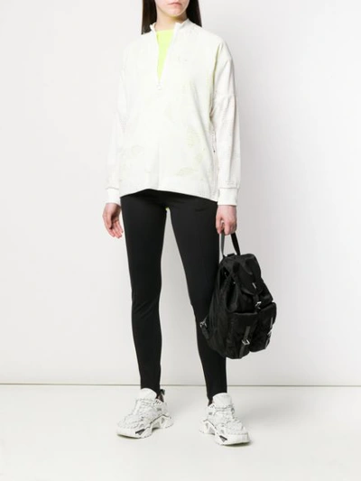 Shop Adidas By Stella Mccartney Half Zip Sweater In White