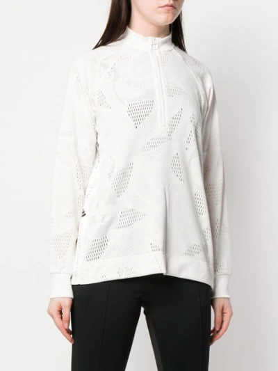 Shop Adidas By Stella Mccartney Half Zip Sweater In White