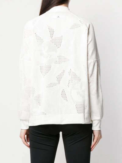 Shop Adidas By Stella Mccartney Half Zip Sweater In White