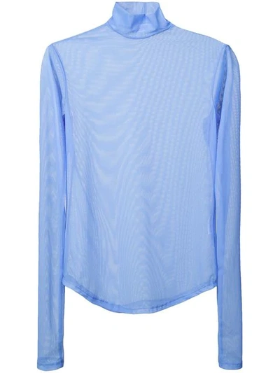 long-sleeve sheer top