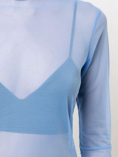 long-sleeve sheer top