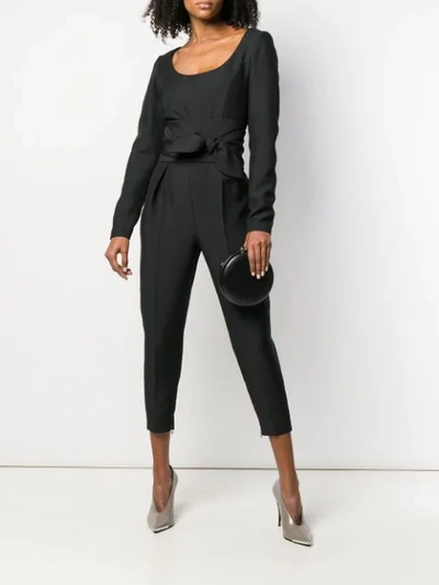 Shop Stella Mccartney Tie Front Jumpsuit In Black