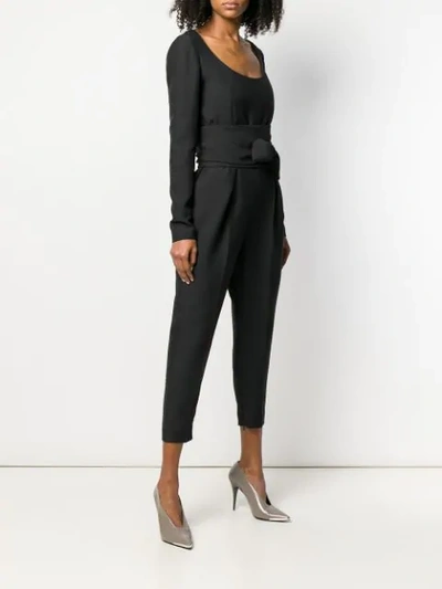 Shop Stella Mccartney Tie Front Jumpsuit In Black