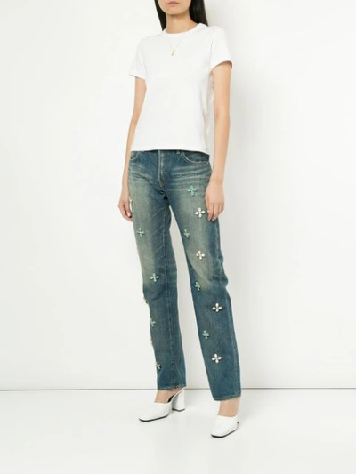 Bijoux flower Antique jeans