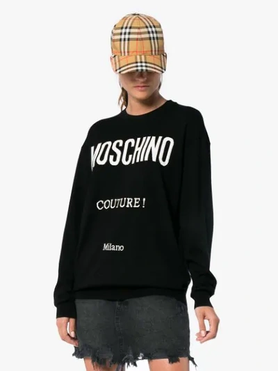 Shop Moschino Logo In Black