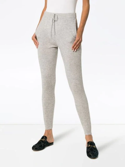 Shop Le Kasha Kenya Cashmere Track Pants In Grey