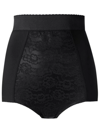 Shop Dolce & Gabbana Lace Detailed Briefs In Black