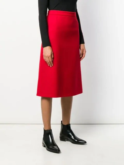 Shop Prada Mid-length A-line Skirt In F0011 Rosso