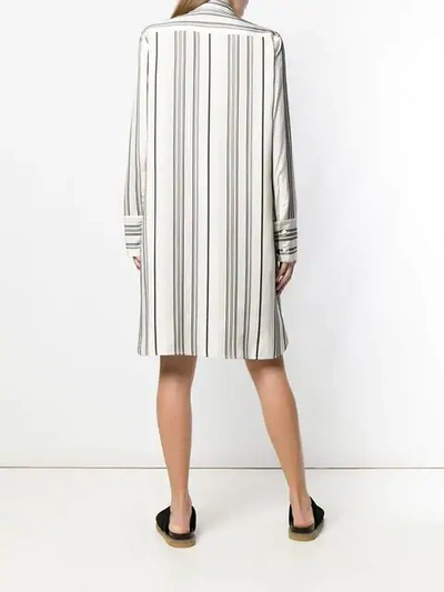 Shop Jil Sander Ginepro Striped Shirt Dress In White