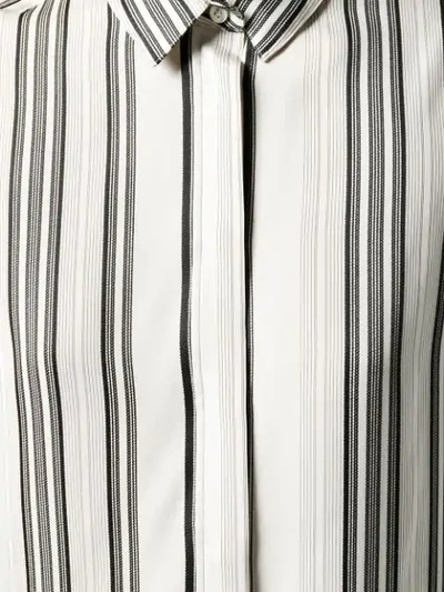 Shop Jil Sander Ginepro Striped Shirt Dress In White
