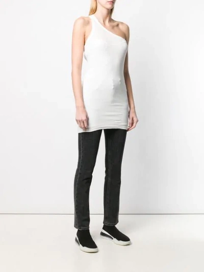 Shop Rick Owens Drkshdw One Shoulder Top In White