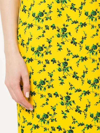 Shop N°21 Straight Floral Skirt In Yellow