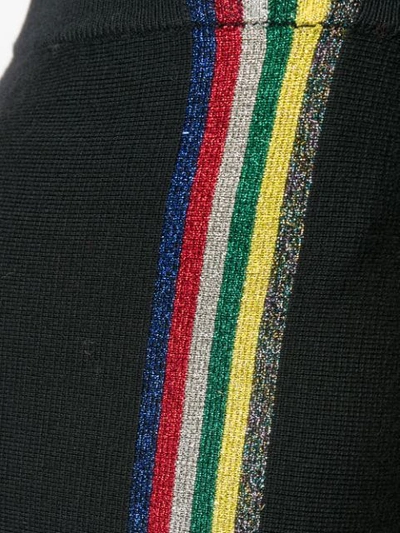 side stripe cropped trousers